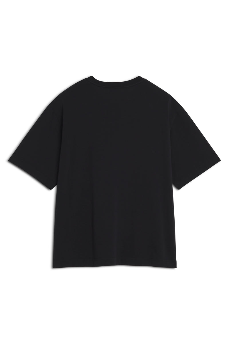 M Black Maison Kitsune Line Handwriting Oversize Tshirt