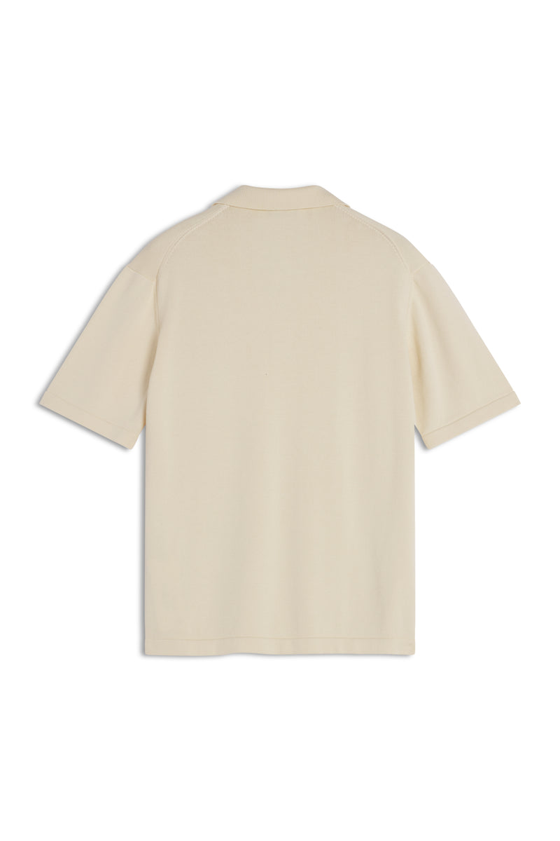 M Rich Vanilla Bold Fox Head Embroidered Knitted Polo