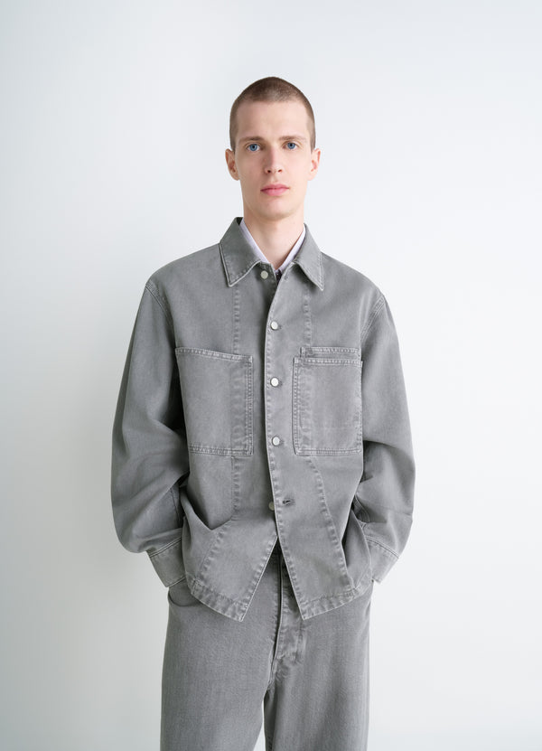Heather Denim Workwear Overshirt