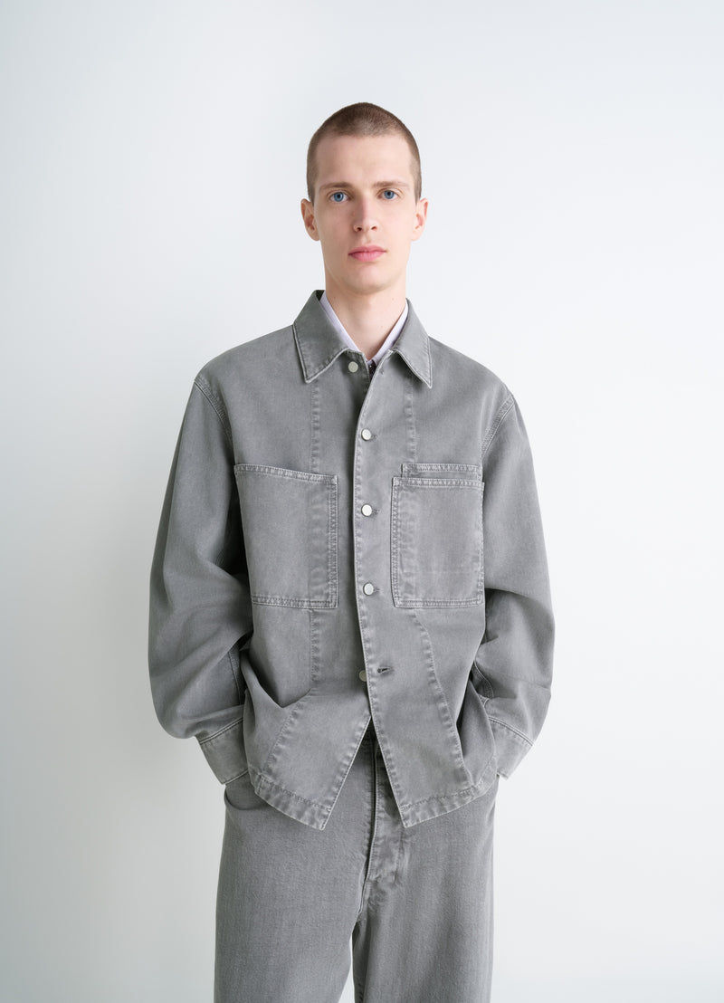 Heather Denim Workwear Overshirt
