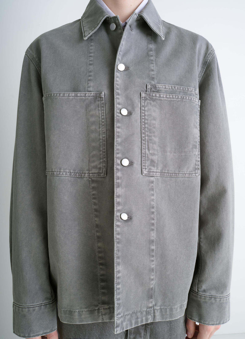 Heather Denim Workwear Overshirt