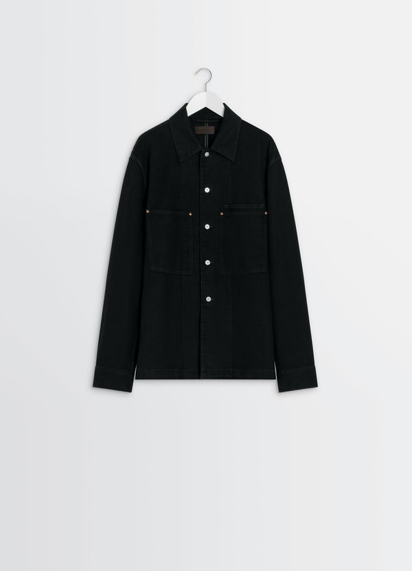 Black Denim Workwear Overshirt