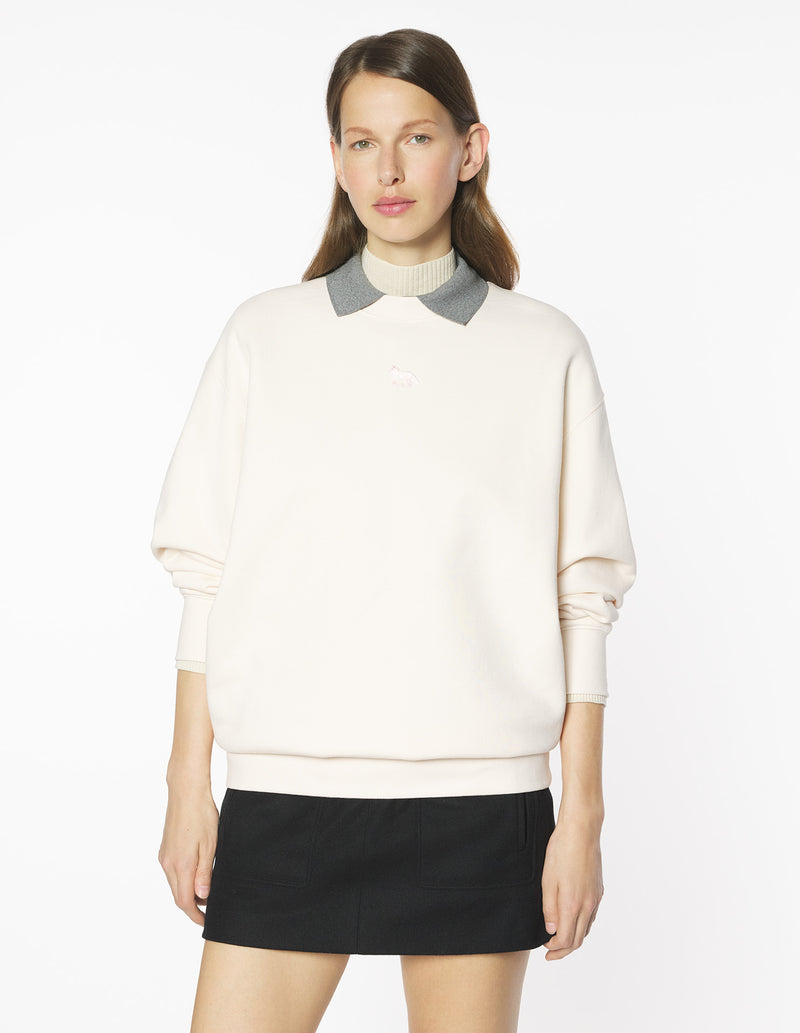W Pearl Pink Baby Fox Oversize Sweatshirt