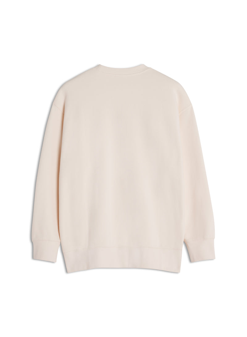 W Pearl Pink Baby Fox Oversize Sweatshirt