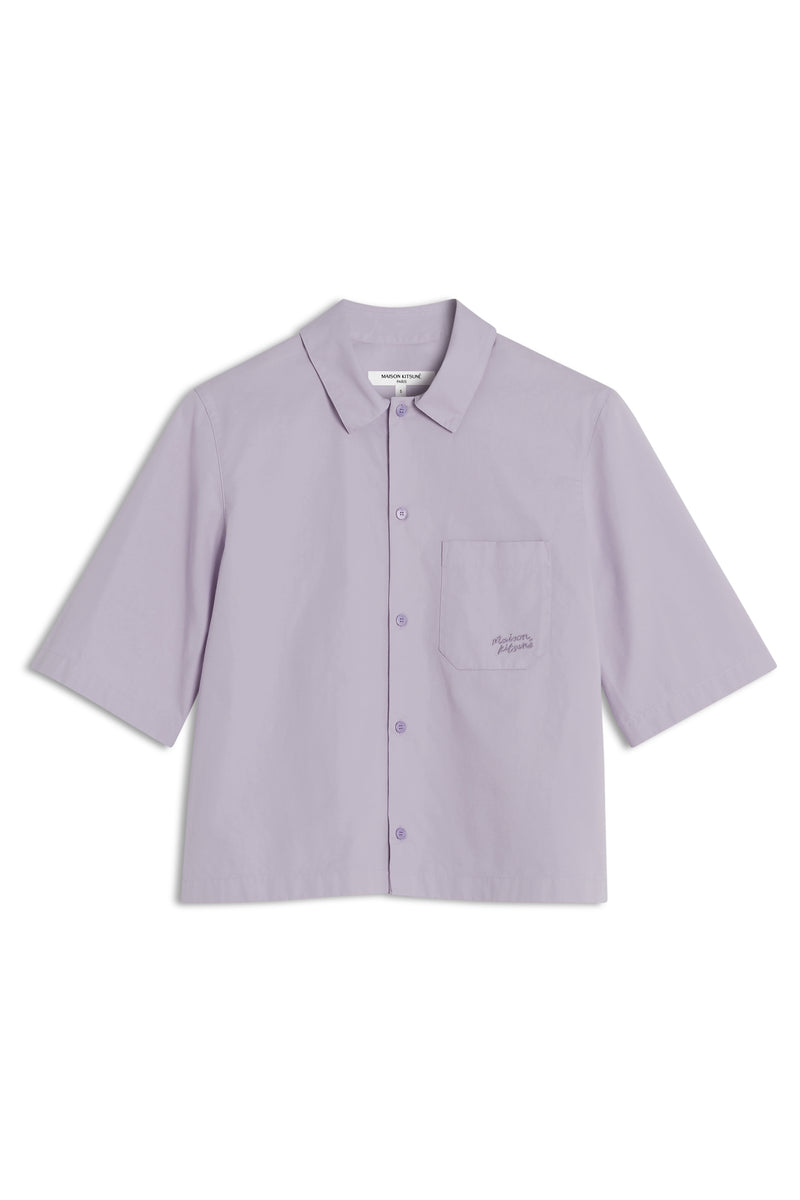 Soft Mauve Cropped Boxy Shirt