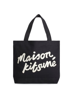 Black Maison Kitsune Handwriting Tote