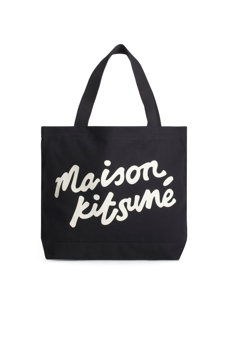 Black Maison Kitsune Handwriting Tote