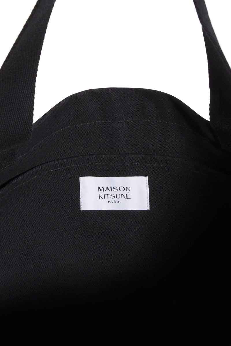 Black Maison Kitsune Handwriting Tote