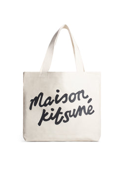 Ecru Maison Kitsune Handwriting Tote