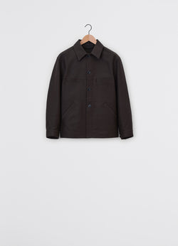 Dark Brown Twisted Sleeve Workwear Jacket