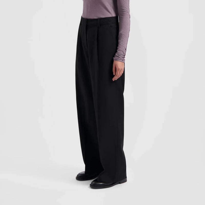 Black Tailored Wide Leg Pants