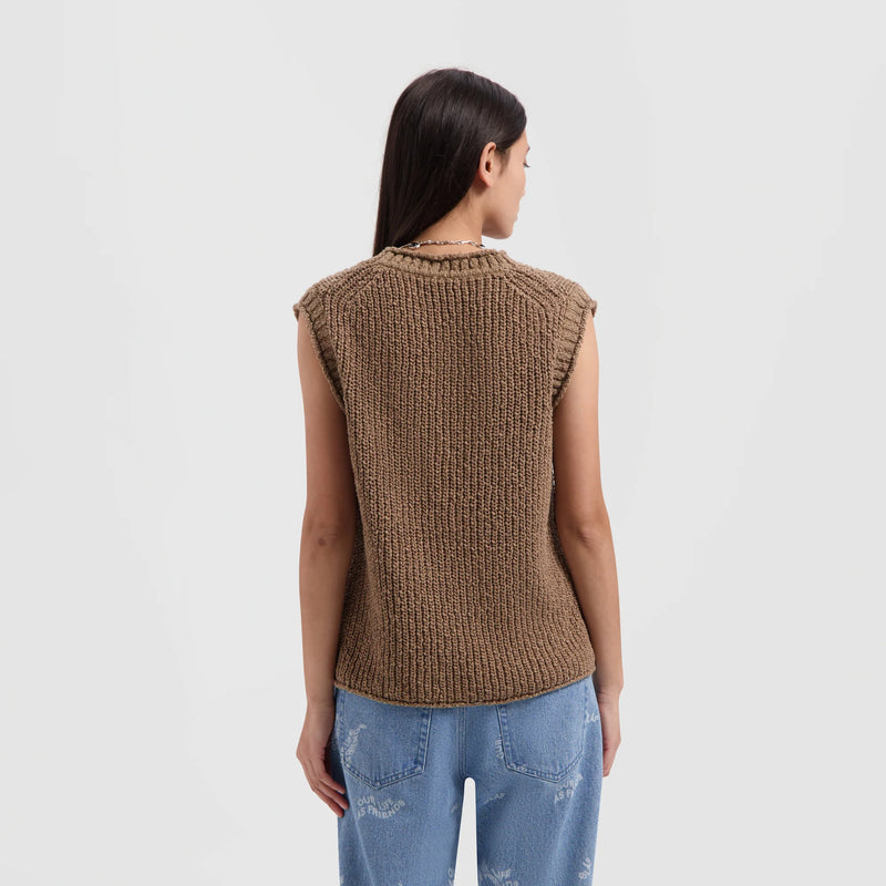 Tan Slub Vest