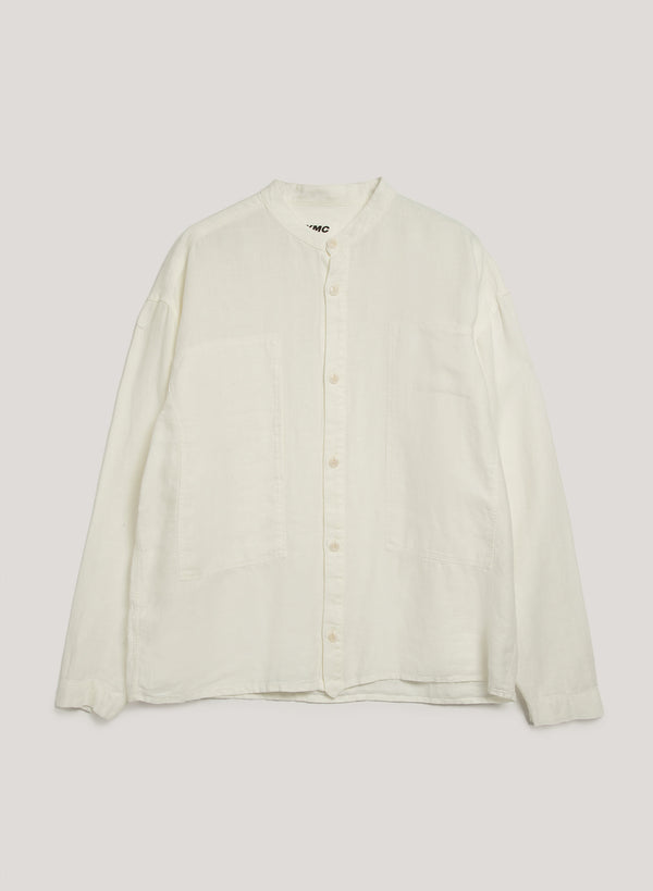 White Hawkeye Linen Shirt