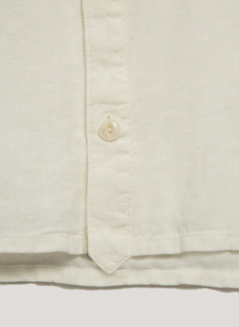 White Hawkeye Linen Shirt