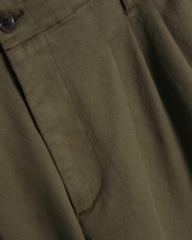 Olive Creole Peg Trouser