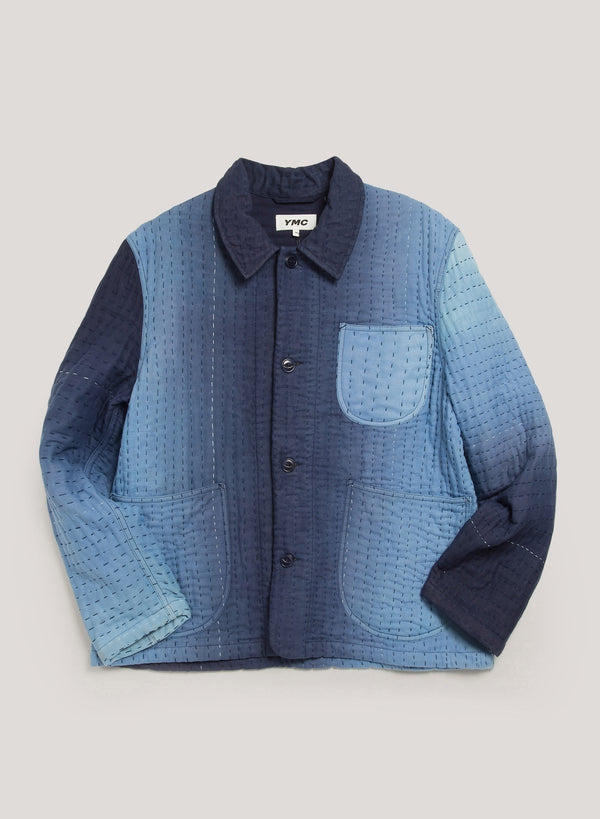 Blue Quilted Labour Chore Jacket