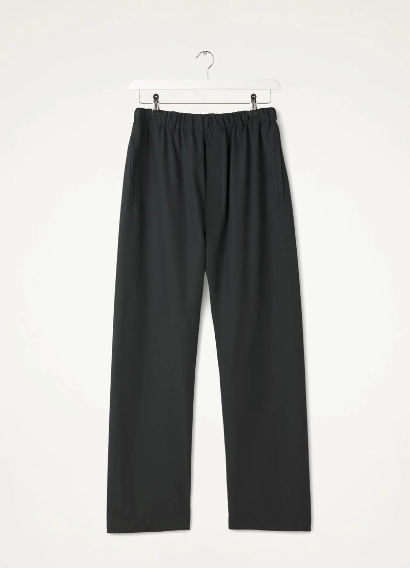 New Loose Black Pants / Wide Leg Pants / Soft Light Viscose Textile Trousers/  Side Pockets Asymmetrical Pants by AAKASHA A05548 