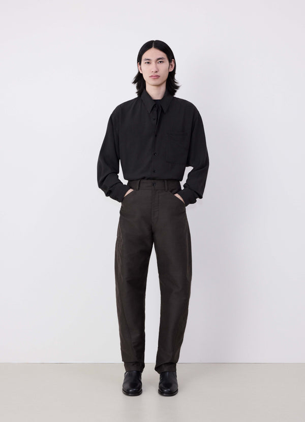 Dark Brown Twisted Workwear Pants