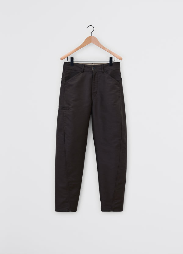 Dark Brown Twisted Workwear Pants