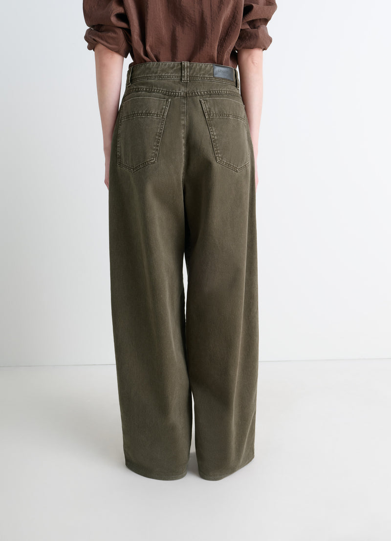Moss Green Denim Large Pants