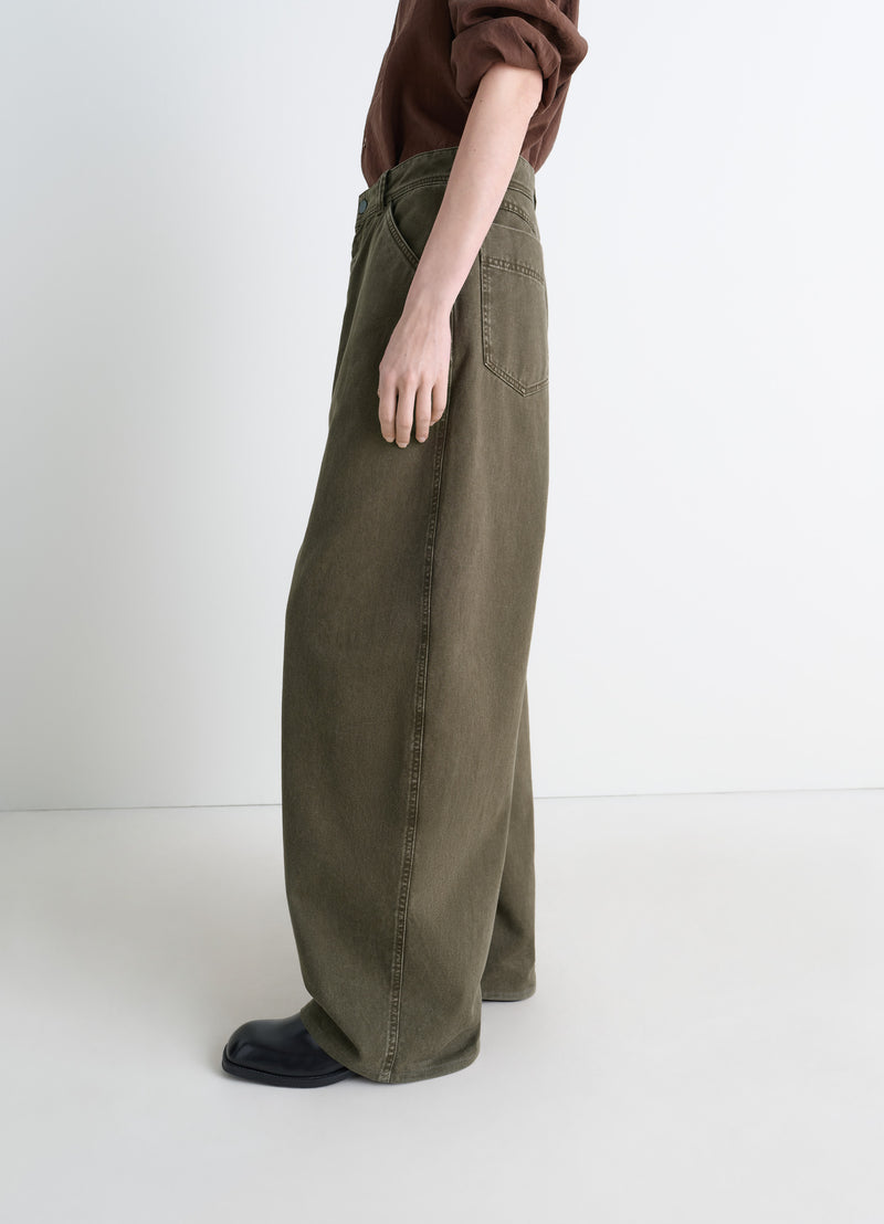 Moss Green Denim Large Pants