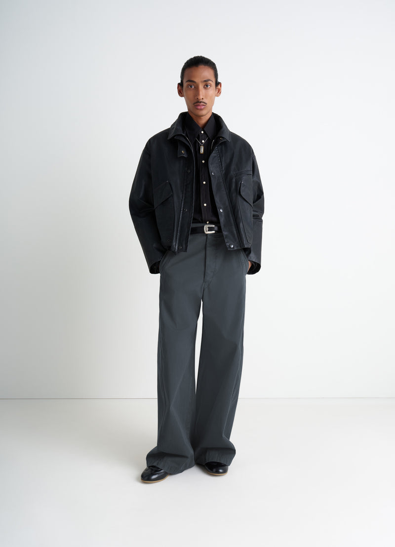 Coal Cotton Maxi Utility Pants