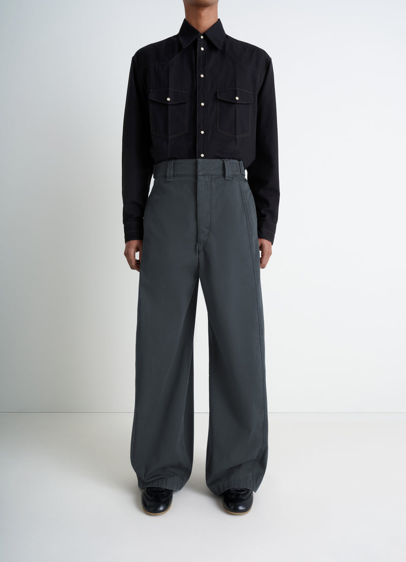 Coal Cotton Maxi Utility Pants