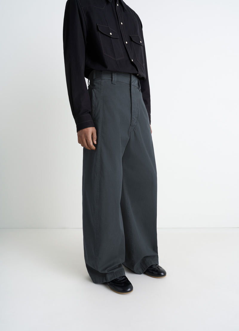 Coal Cotton Maxi Utility Pants
