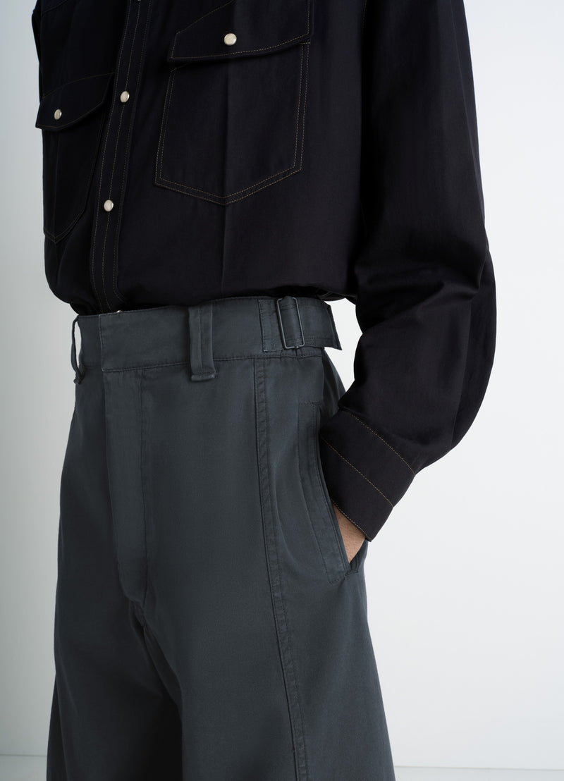 Coal Cotton Maxi Utility Pants