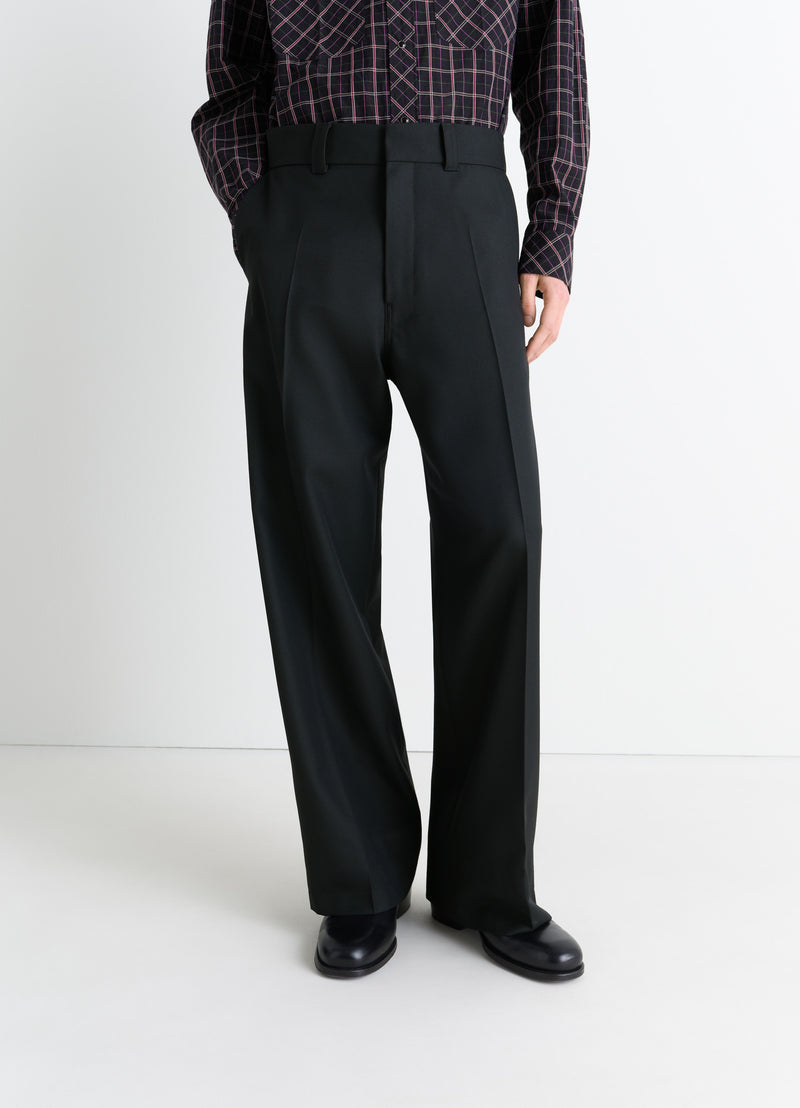 Marine Melange Straight Tailored Pants