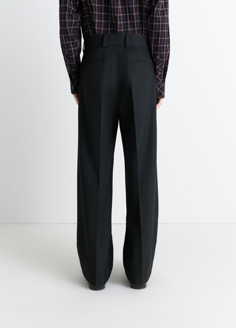 Marine Melange Straight Tailored Pants