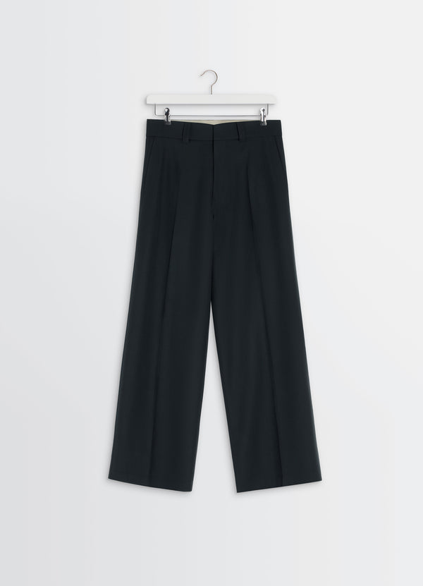 Marine Melange Straight Tailored Pants