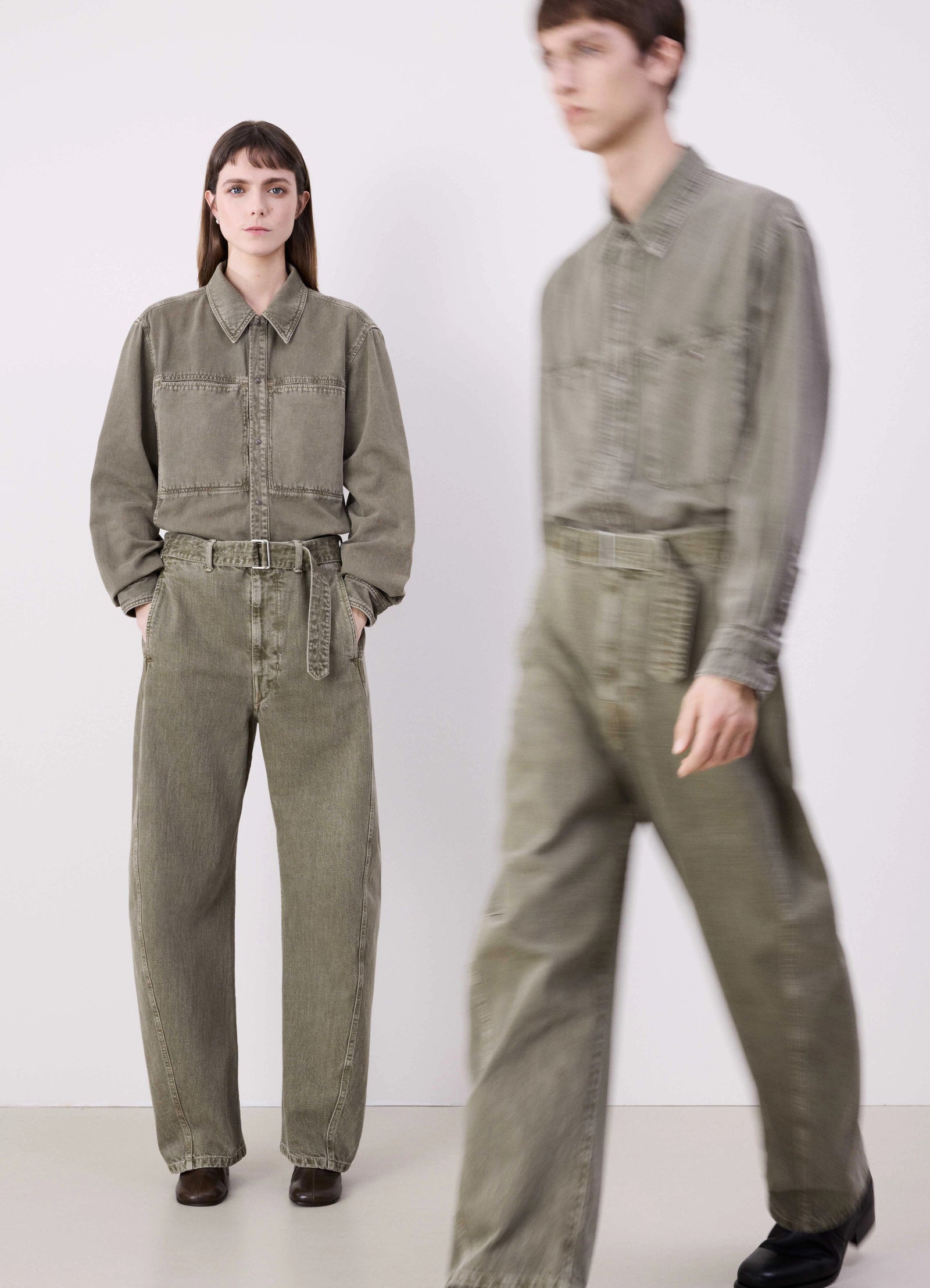 【SATIIIZ】Peu Western Slit Denim Pants SATIIIZ】Peu Western Slit Denim Pants
