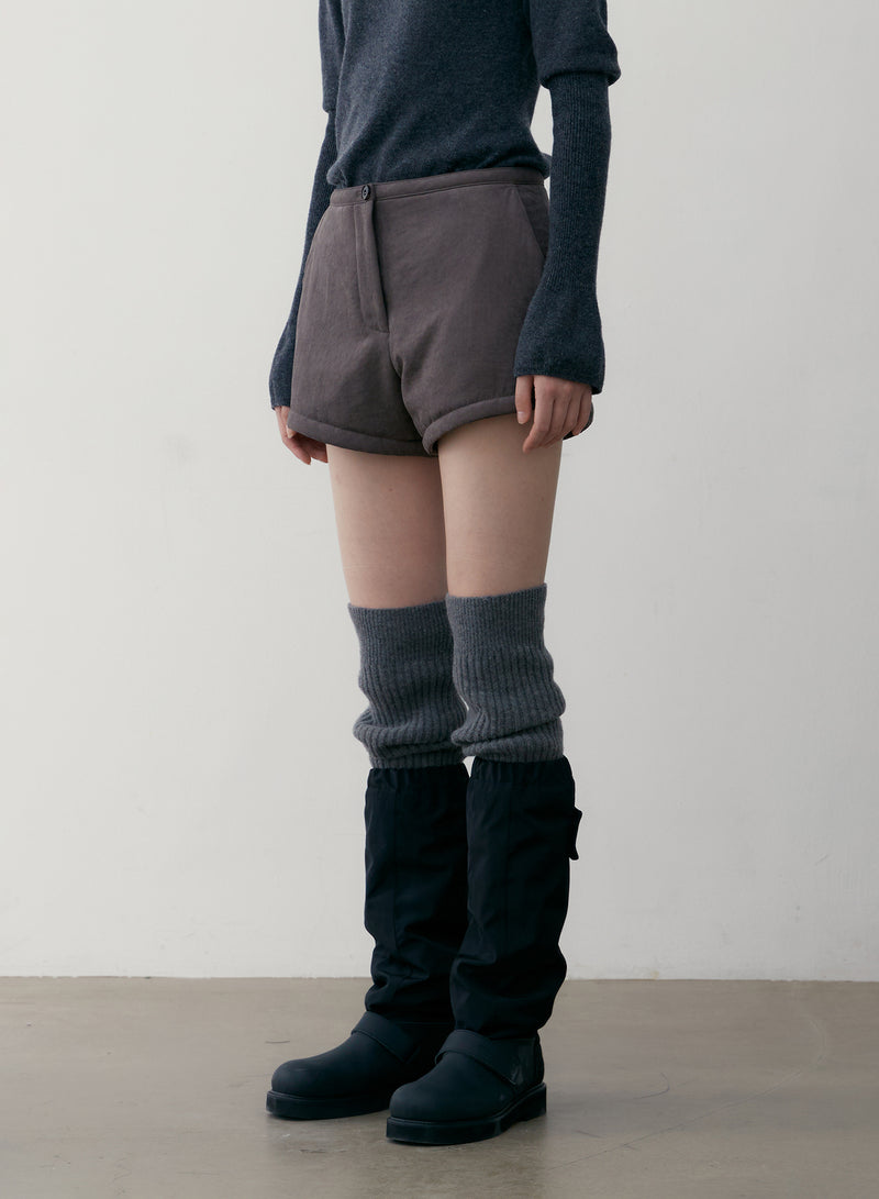 Grey Padded Stitch Mini Pants