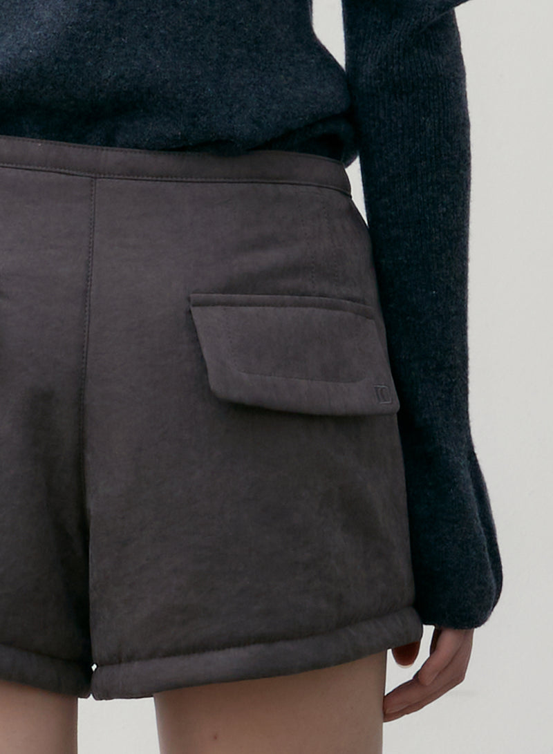 Grey Padded Stitch Mini Pants