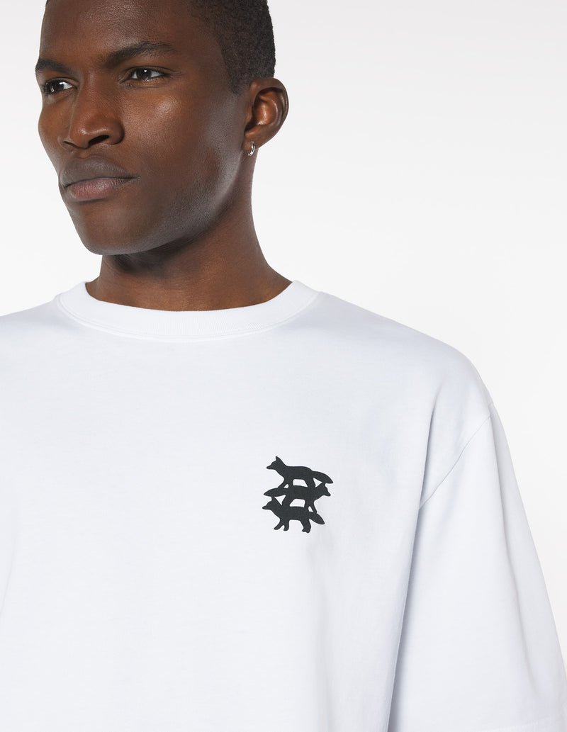 M White Stunt Fox Oversize Tshirt