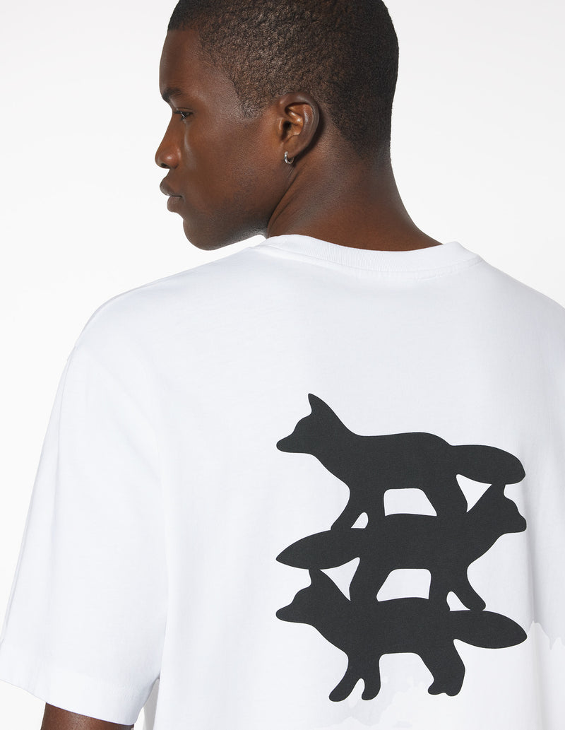 M White Stunt Fox Oversize Tshirt