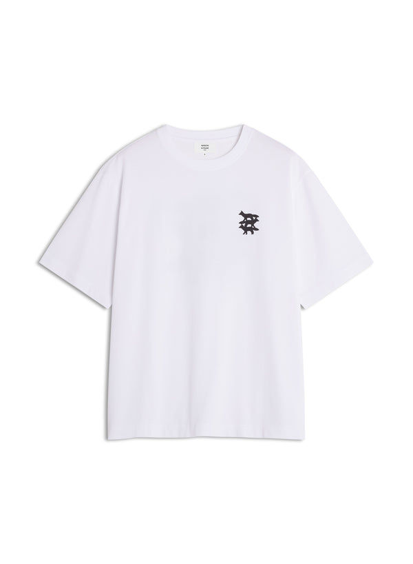 M White Stunt Fox Oversize Tshirt