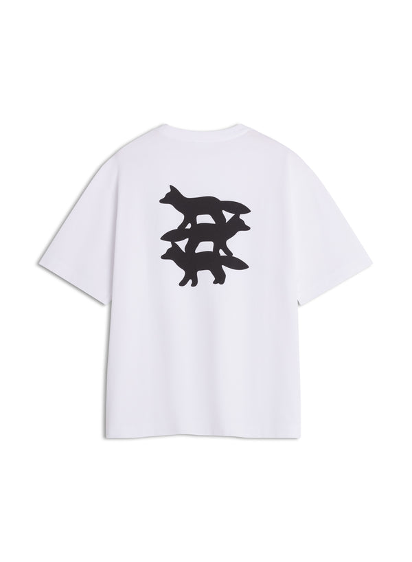 M White Stunt Fox Oversize Tshirt