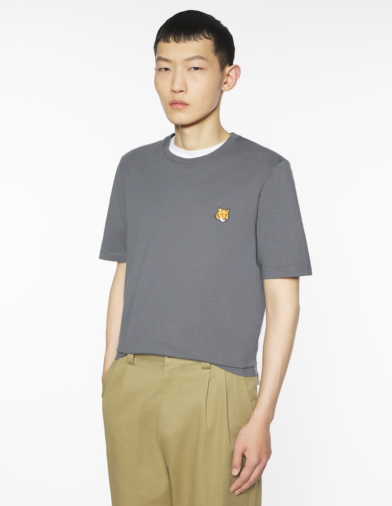 M Charcoal Fox Head Regular Tshirt