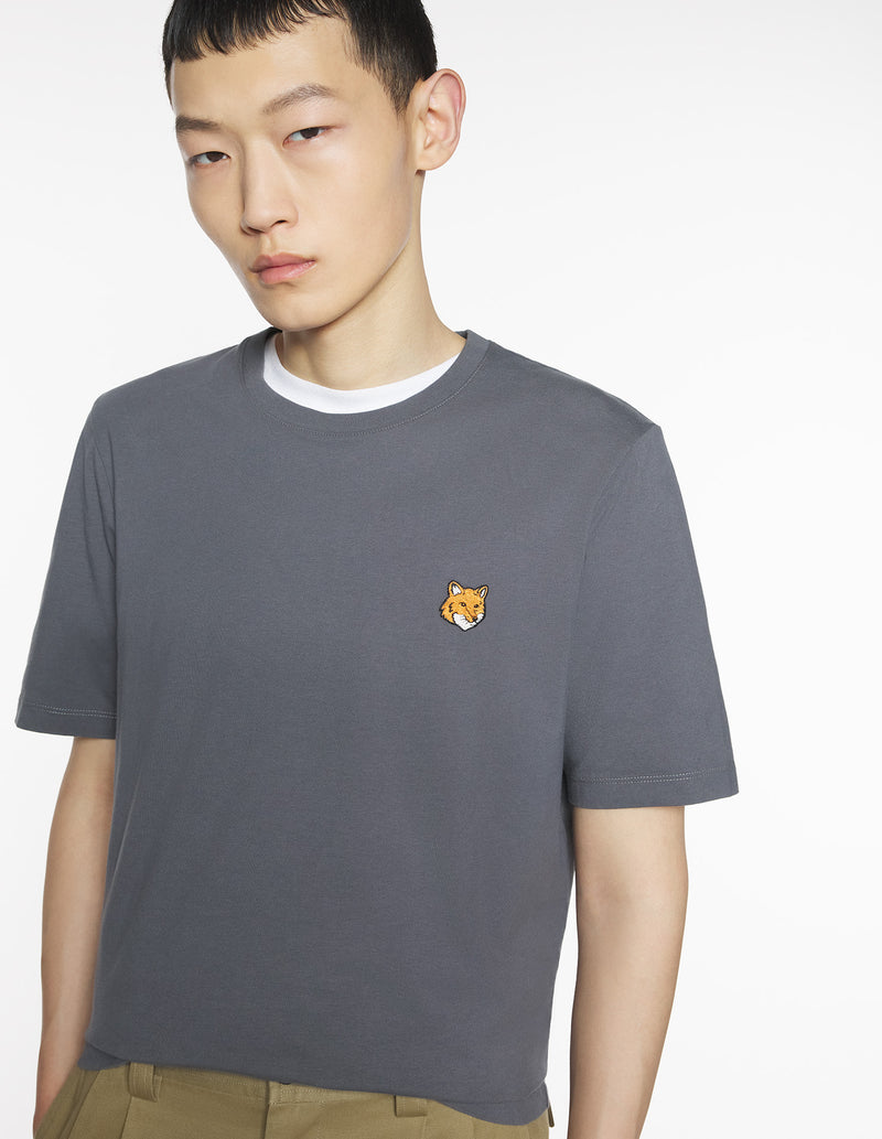 M Charcoal Fox Head Regular Tshirt