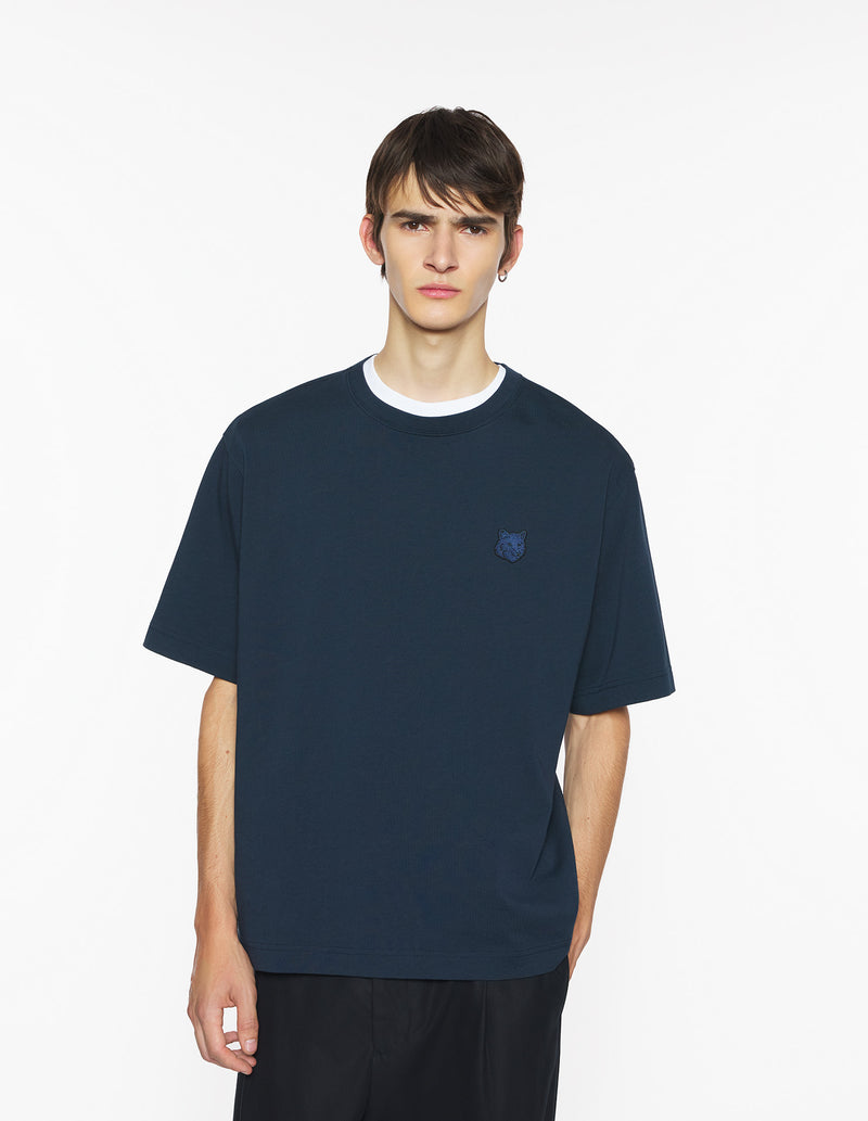 M Navy Fox Head Oversize Tshirt