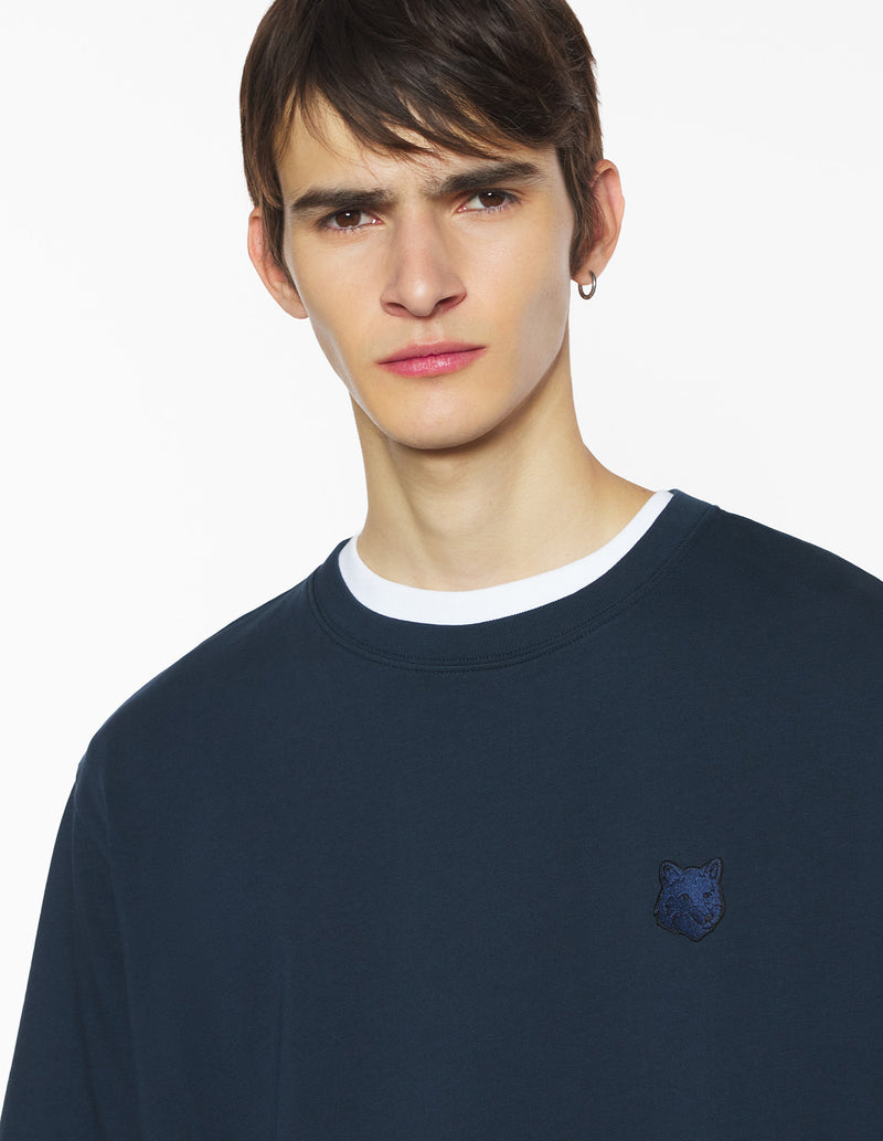 M Navy Fox Head Oversize Tshirt