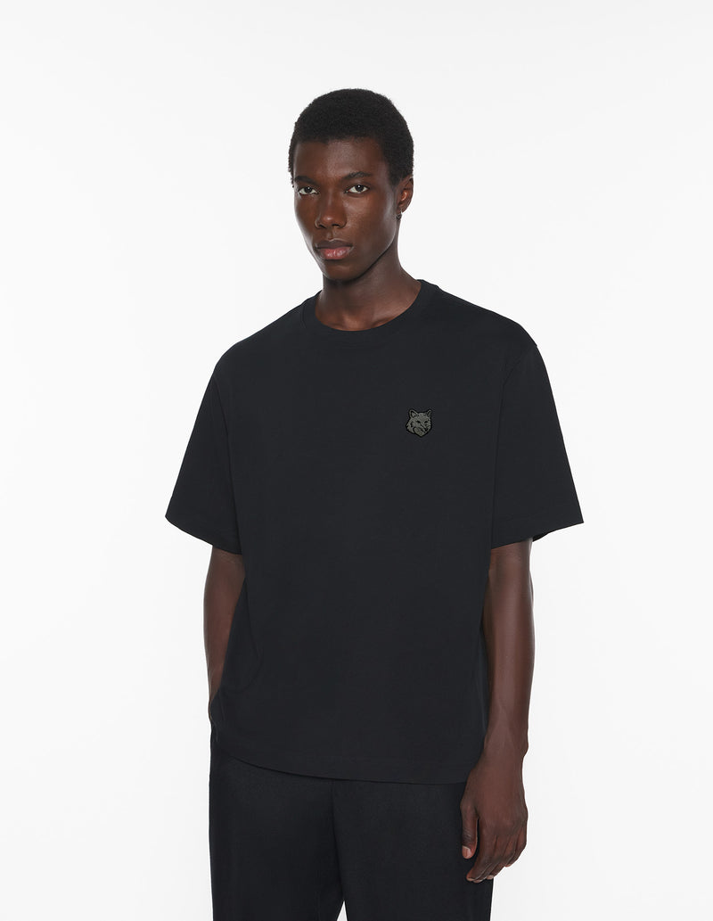 M Black Fox Head Oversize Tshirt