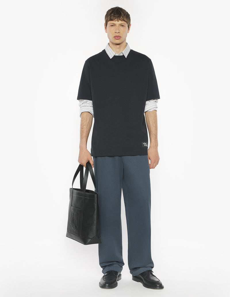 M Black Maison Kitsune Crossword Comfort Tshirt