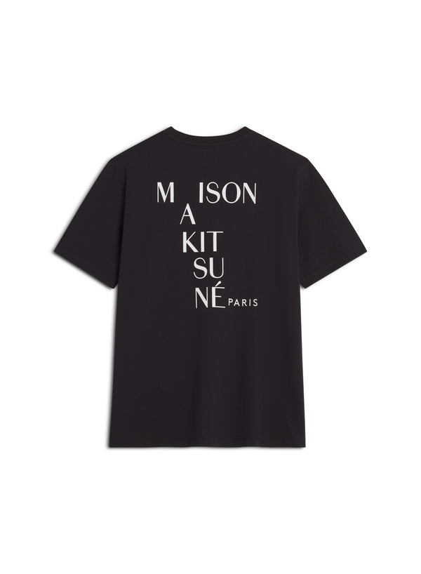 M Black Maison Kitsune Crossword Comfort Tshirt