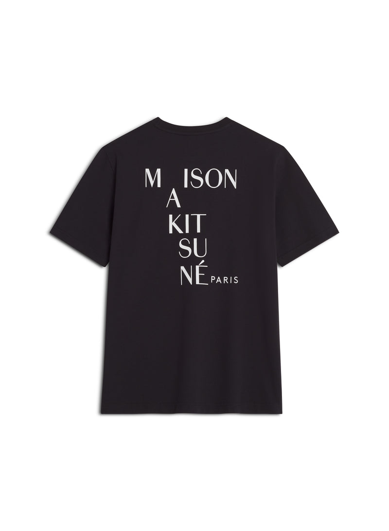 M Black Maison Kitsune Crossword Comfort Tshirt