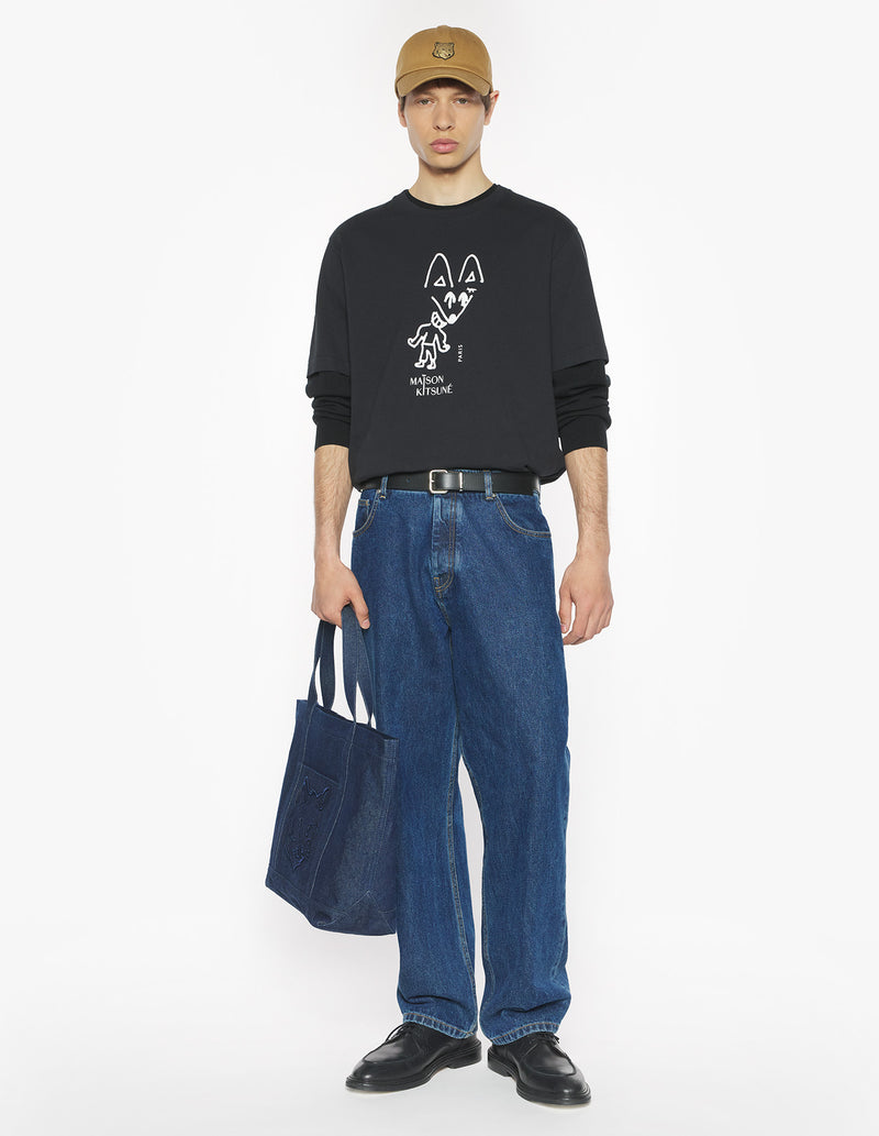 M Black Party Fox Comfort Tshirt