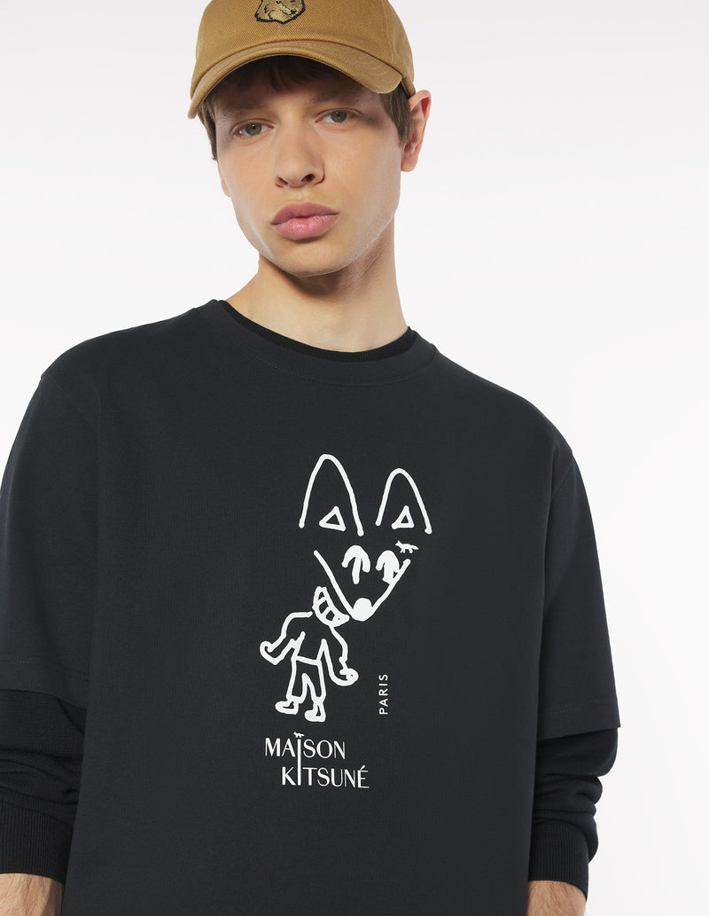 M Black Party Fox Comfort Tshirt