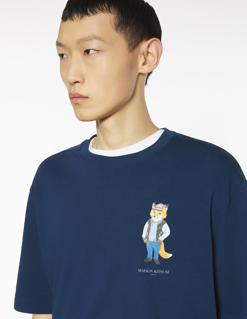 M French Navy Dressed Fox Oversize Tshirt